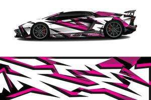 sport car decal wrap design vector