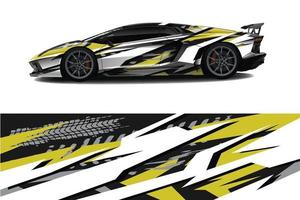 sport car decal wrap design vector