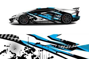 sport car decal wrap design vector