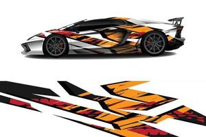 sport car decal wrap design vector