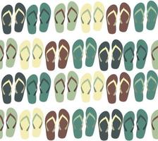 Beach Seamless Background with Flip Flops Vector Illustration