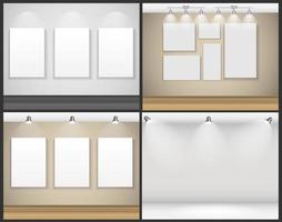 Frame on Wall for Your Text and Images, Vector Illustration