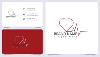 medical logo with business card template vector