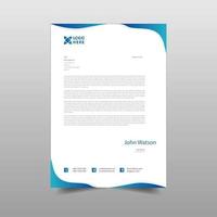 minimal letterhead template for your business vector