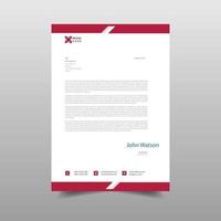 minimal letterhead template for your business vector