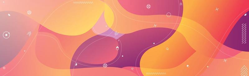 Abstract bright background, multicolored wavy lines - Vector