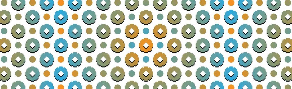 Seamless pattern, various geometric shapes on a white background vector