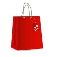 Bolsa de compras vacía para publicidad y marca ilustración vectorial vector