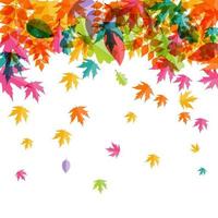 Shiny Autumn Natural Leaves Background. Vector Illustration