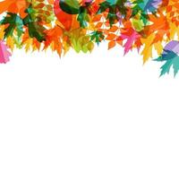 Shiny Autumn Natural Leaves Background. Vector Illustration