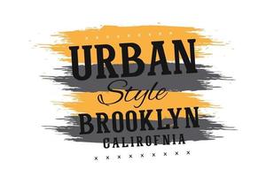 diseño de tipografía de estilo urbano de brooklyn vector