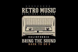 retro music original clothes typography design style vintage retro vector