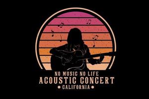 acoustic concert  silhouette design vector