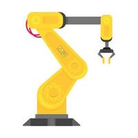 Robotic arm flat style design vector illustration icon sign.
