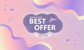 banner background vector in purple. for sale promotion