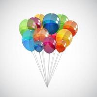 Color Glossy Balloons Background Vector Illustration