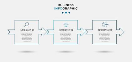 Infographic design business template with icons and 3 options or steps vector