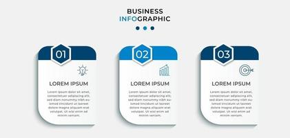 Infographic design business template with icons and 3 options or steps vector