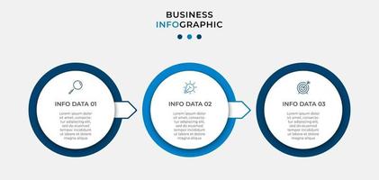 Infographic design business template with icons and 3 options or steps vector