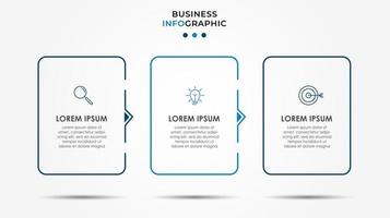 Infographic design business template with icons and 3 options or steps vector