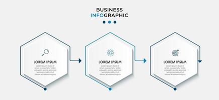 Infographic design business template with icons and 3 options or steps vector