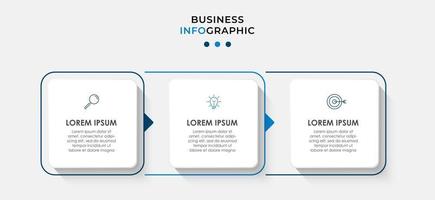 Infographic design business template with icons and 3 options or steps vector