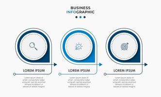 Infographic design business template with icons and 3 options or steps vector