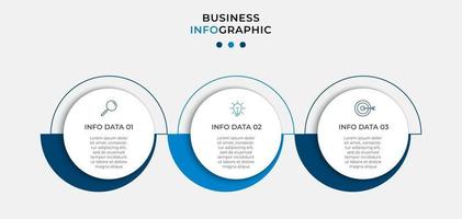 Infographic design business template with icons and 3 options or steps vector