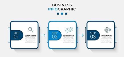 Infographic design business template with icons and 3 options or steps vector