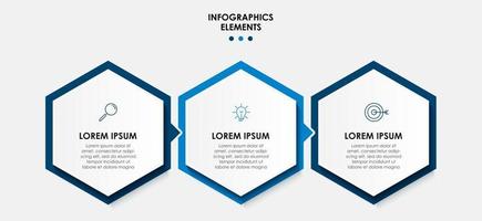 Infographic design business template with icons and 3 options or steps vector