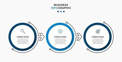 Infographic design business template with icons and 3 options or steps vector