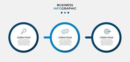 Infographic design business template with icons and 3 options or steps vector