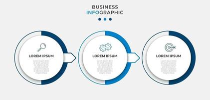 Infographic design business template with icons and 3 options or steps vector