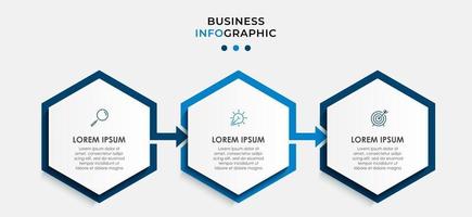 Infographic design business template with icons and 3 options or steps vector