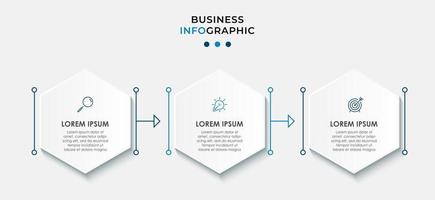 Infographic design business template with icons and 3 options or steps vector