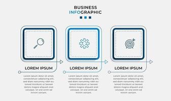 Infographic design business template with icons and 3 options or steps vector