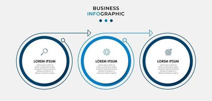 Infographic design business template with icons and 3 options or steps vector