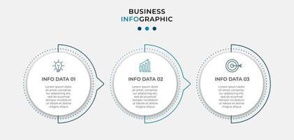 Infographic design business template with icons and 3 options or steps vector
