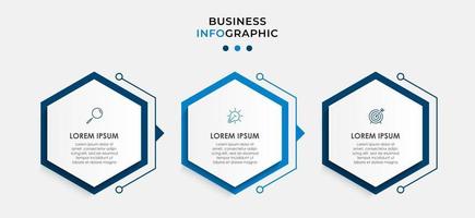 Infographic design business template with icons and 3 options or steps vector