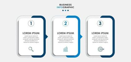Infographic design business template with icons and 3 options or steps vector