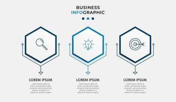 Infographic design business template with icons and 3 options or steps vector