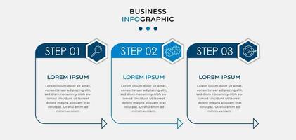 Infographic design business template with icons and 3 options or steps vector