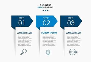 Infographic design business template with icons and 3 options or steps vector