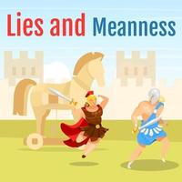 Lies and meanness social media post mockup vector