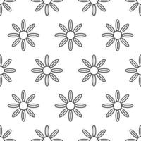 Seamless pattern of flowers and plants. beautiful of wildflowers. vector