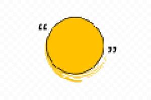 Pixelated Quote box icon. vector