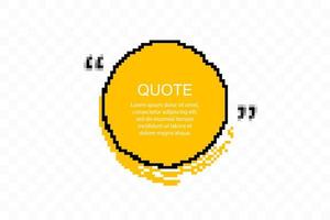 Pixelated Quote box icon. vector