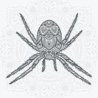 Spider Mandala Vector. Vintage decorative elements. Oriental pattern, vector