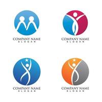 Human character logo sign vector