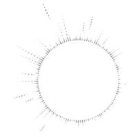 Bursting rays. Sunburst frame. Abstract equalizer element with dotted vector